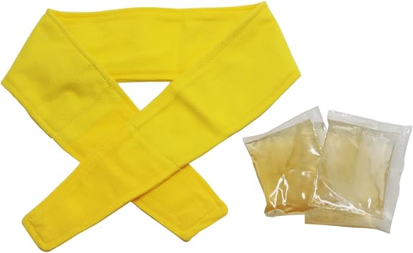 Amazon Co Jp クールネック プラス 熱中症 猛暑対策 ひんやり 冷感 首用 スポーツ アクティビティ 寝苦しい夜に イエロー スポーツ アウトドア