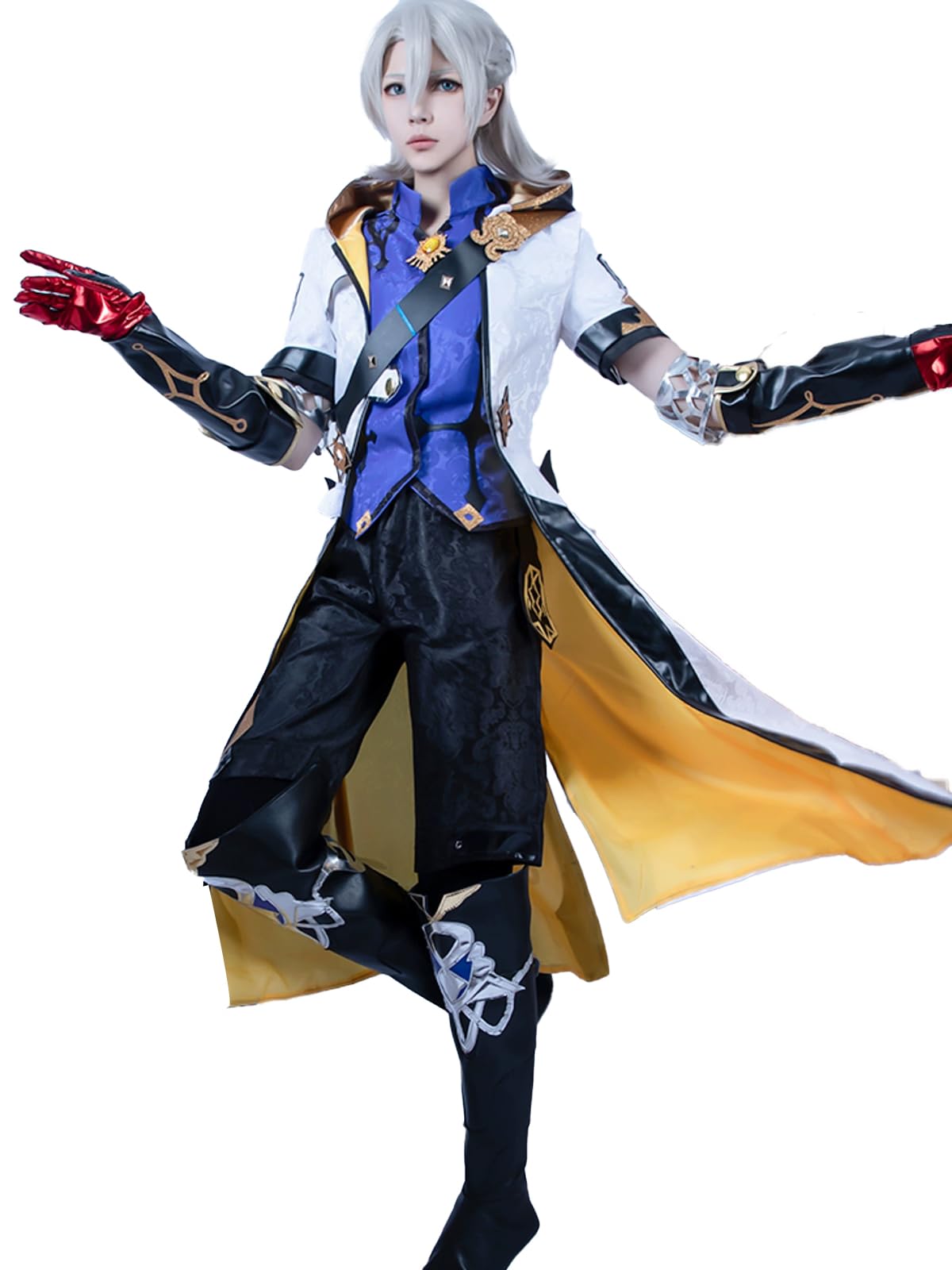 OSIAS Genshin Impact Albedo Cosplay Outfit Albedo Costume(XXL)