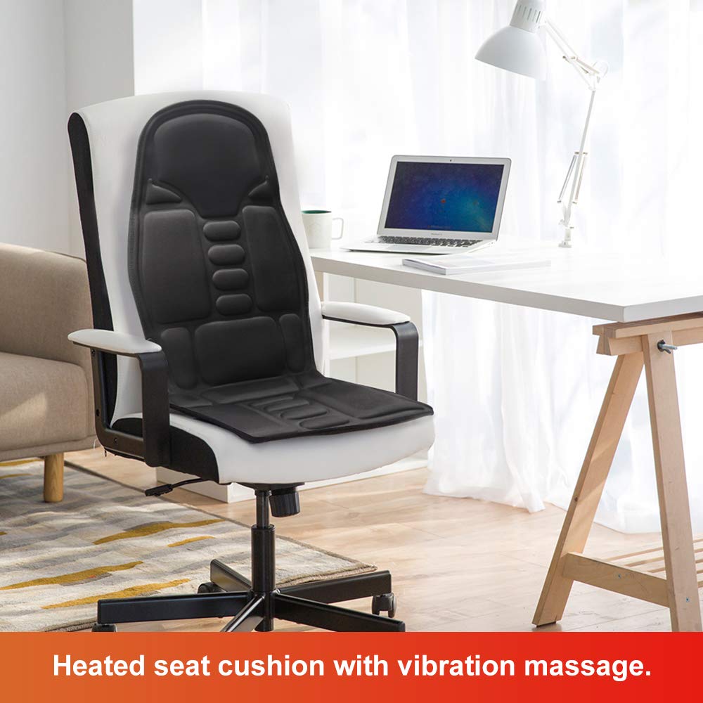 QUEES Heated Seat Cushion with Massage Function and Time Temperature Controller