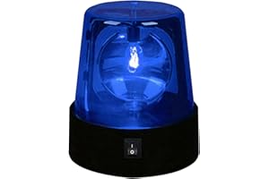 BNYTXV 3inch Blue LED Police Car Siren Strobe Light, 360 Degree Rotation, Battery Powered