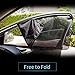 Aokway Magnetic Car Window Shades, 2Pcs Double-Layer UV Protection Car Curtains for Rear Side Window Sun Shade, Universal Fit for Baby, Driver (Black, Rear 2pcs)