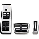 MYMOCCY Car Gas Brake Accelerator Foot Rest Pedal Cover Compatible for Audi A4 B9 A5 2018 2019 2020 2021 2022 2023 2024 Accessories No Drill Foot Pedal Parts