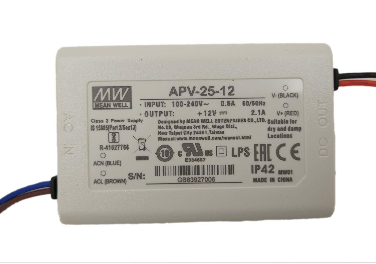 thumbnail image 2 of Meanwell Apv 8 12 Price Controlador LED Mean Well APV-8-12 - 12V, 0.67A, Entrada 90-264VAC Meanwell 8 12 Power Supply 2 of 13