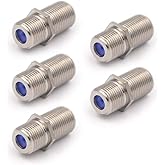 VCE (5-Pack) F Type RG6 Coax Cable Female to Female Connector,Cable Extension Adapter Connects Two Coaxial Video Cables