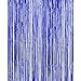 asunflower 6.5Ft Metallic Tinsel Foil Fringe Curtains Blue Foil Curtains Backdrop for Parties Photo Background Wedding Decoration, Indoor & Outdoor Party Streamers