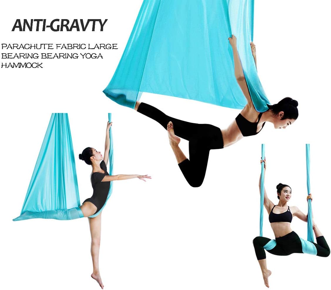 Aerial Yoga Hammock L:33M W:33.33M Aerial Pilates Silk Yoga Swing Set with 33000 Ibs Load Include Carabiner,Daisy Chain, Pose Guide Aerial Yoga Hammock L:33M W:33.33M Aerial Pilates Silk Yoga Swing Set with 33000 Ibs Load Include Carabiner,Daisy Chain, Pose Guide