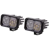 Diode Dynamics C2 1.0 SAE/DOT White Sport Standard LED Pod (pair), Combo w/Amber Backlight