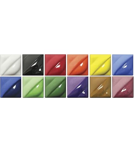 Mayco Fundamentals Underglaze Kit 1 - Set Of 12 Colors In 2oz Jars | Ceramic Pottery Underglazes For Cone 06/05