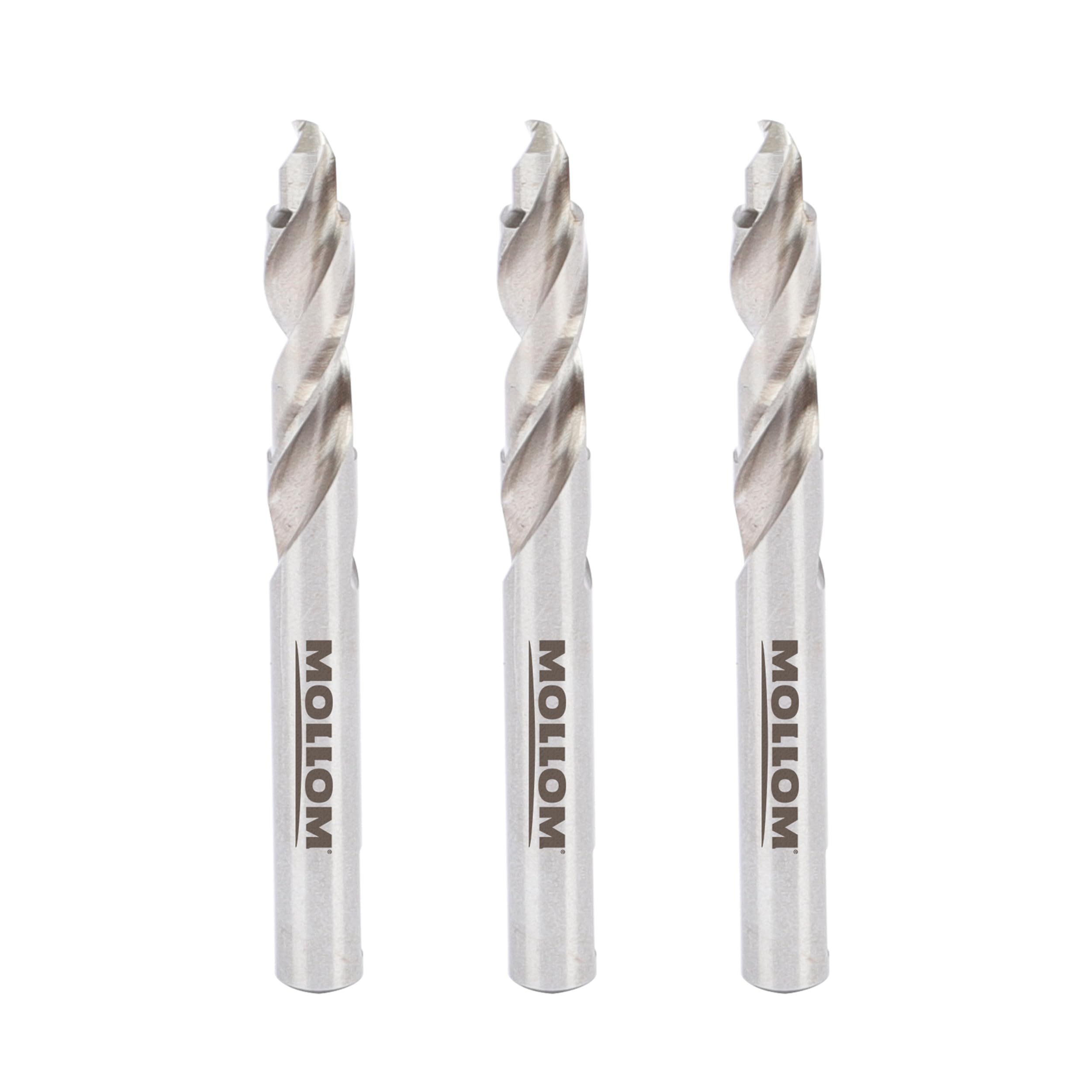 MOLLOM Stepped Pilot Drill Bits 3Pcs for Carbide Hole Saw
