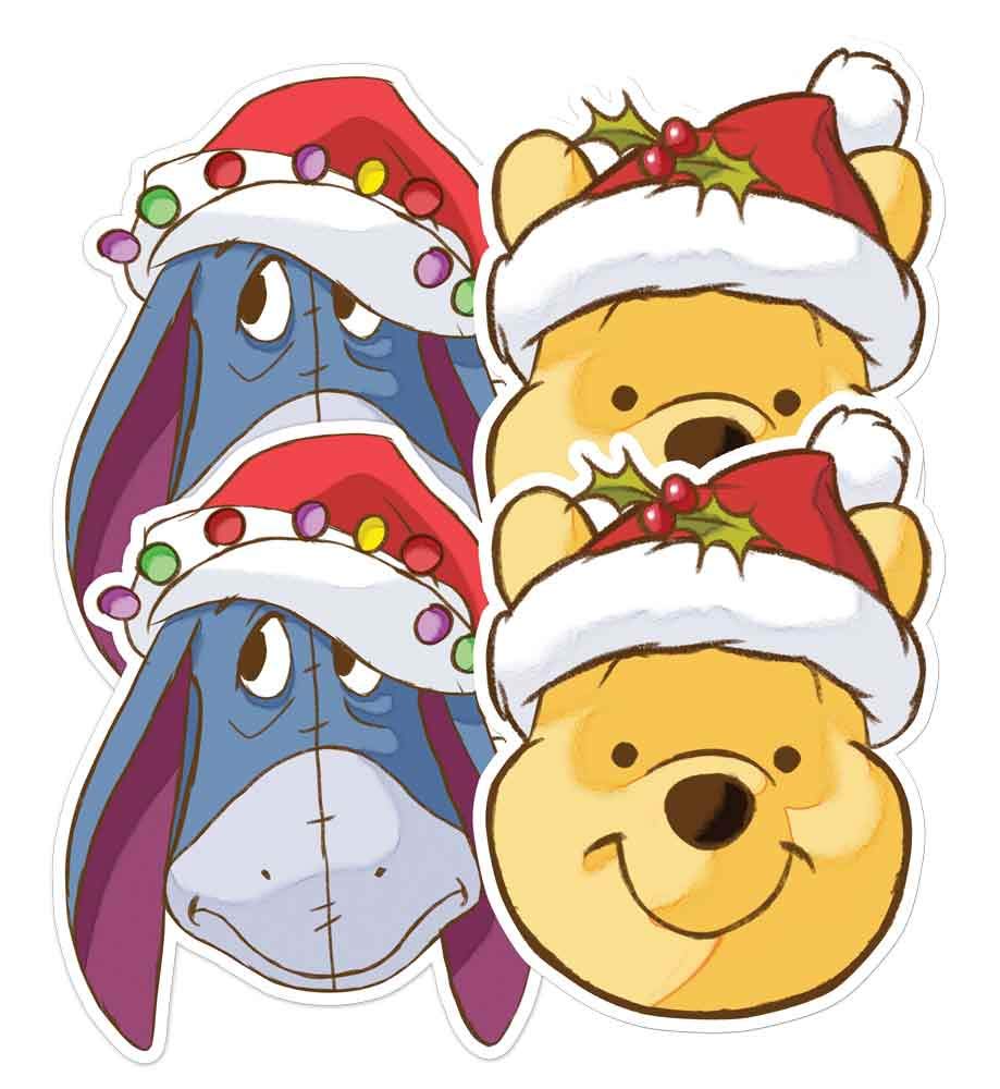STAR CUTOUTS Ltd SMP266 Disney-Christmas 6 Pack (3 Winnie,3 Eeyore), Multicolour, One Size โ image 1