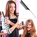 CCLKHY Black Carbon Fiber Pin Tail Comb Anti Static Parting Teasing Comb All view 5