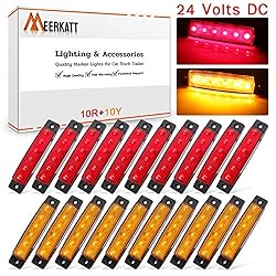 MADCATZ 20 Pcs Amber Red 3.8 Inch 6 LED Indicator
