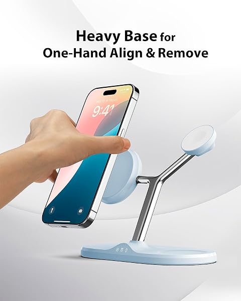 3-IN-1 WIRELESS CHARGING STATION FOR APPLE DEVICES – FAST CHARGING STATION FOR IPHONE AND WATCH, STABLE CHARGER STAND FOR IPHONE 12-15 & IPHONE 16 & IWATCH & AIRPODS
