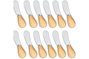 Yeeper Cute Small Cheese Spreader Little Butter Knife, Wine and Cheese Party, Mini Serving Knives for Cheese Board & Trays Pe
