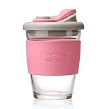 MOCHIC CUP Glass Travel Mug with Lid Reusable