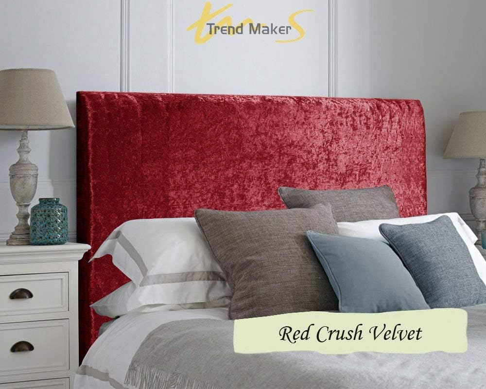 Black 20 High 51cm Approx Trendmakers Premium Hotel Quality 3ft Single Bed Headboard Crushed Velvet Fabric For Divan Beds Bases Flat Thick Padded W Struts Fixings