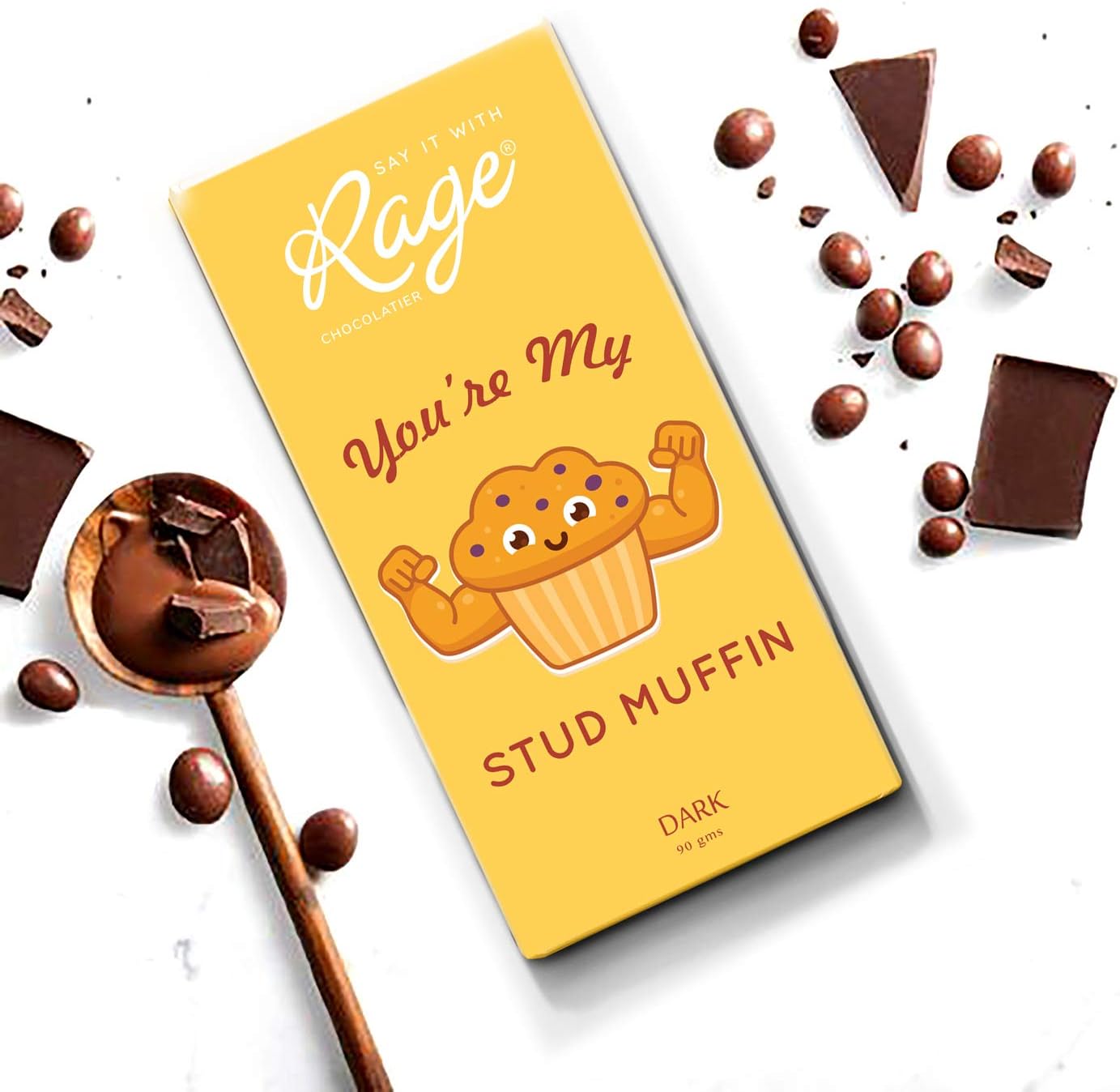 Rage You're My Stud Muffin Dark Chocolate, 90 gm
