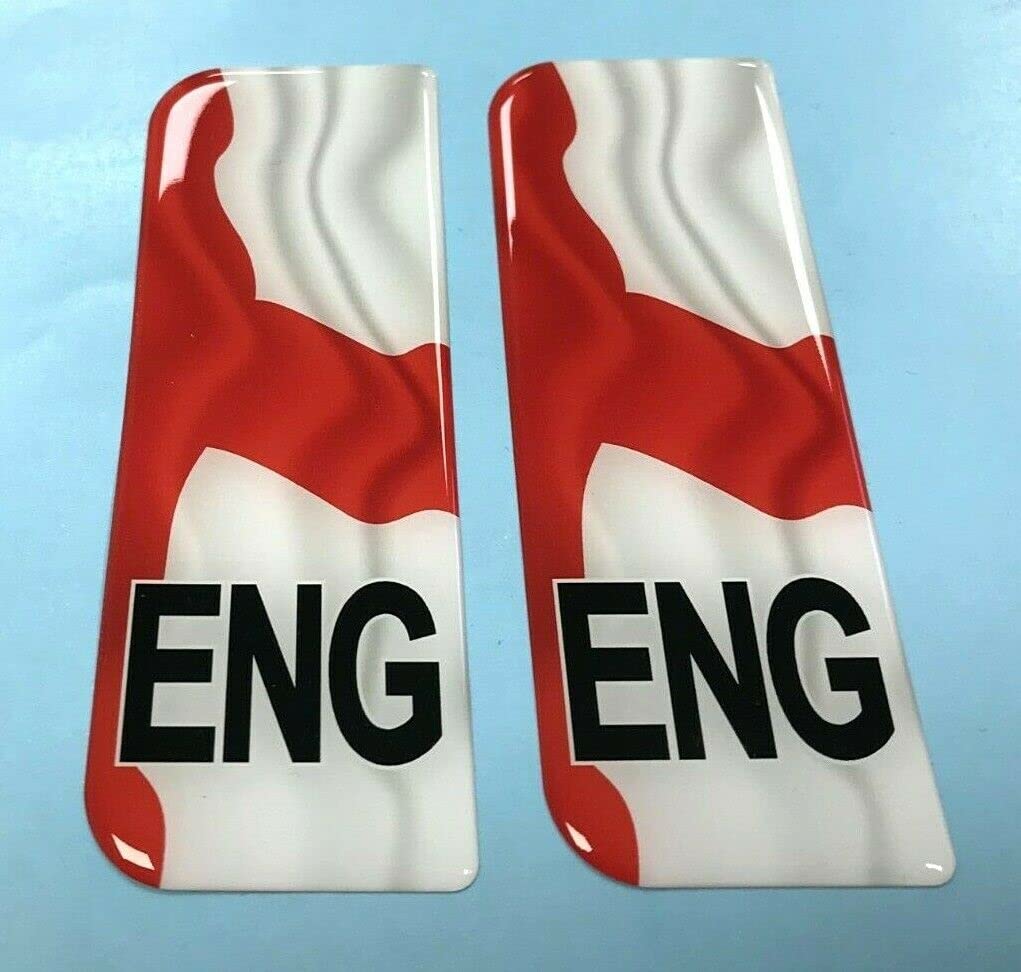 St George England Vehicle Number Plate Domed Stickers/Decals