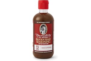 MIUBAAO Demitri's Bloody Mary Seasoning Chilies & Peppers - Spicy Bloody Mary Mix - Concentrated Mixer - Bold Rich Flavor - Perfect for Home Brunch Parties & Cocktails - 8oz Bottle (Pack of 1)