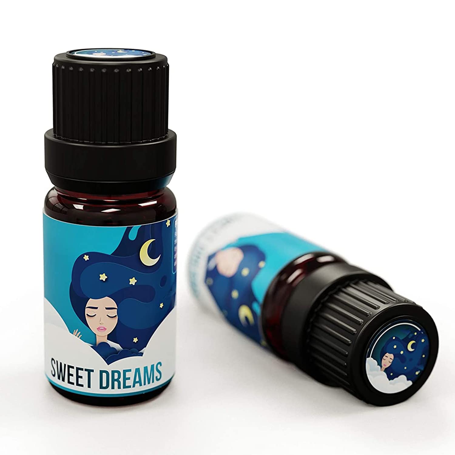 Ecodrop Sleep Essential Oil Blend - 10ml Bottle | Natural Lavender, Spanish Marjoram, Ylang Ylang, Copaiba, Roman Chamomile, Rue & Sandalwood Oils Blend for Night Calm & Relaxation