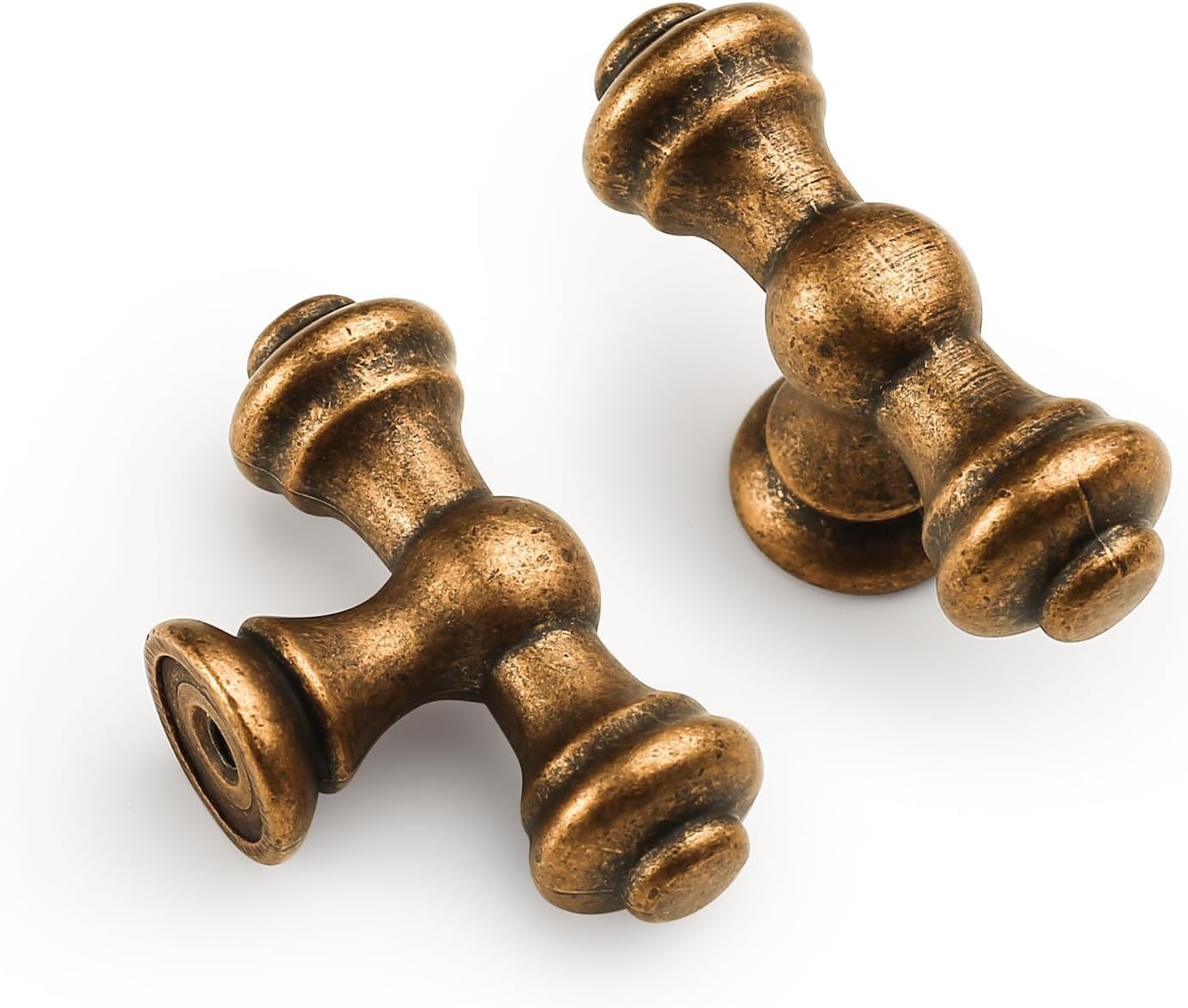 9BUILD 10 Pack Brass Drawer Knobs Cabinet Knobs T Bar Cupboard Knobs Kitchen Door Knobs Zinc Alloy Dresser Knobs Single Hole Cupboard Handles Wardrobe Knobs UK0036