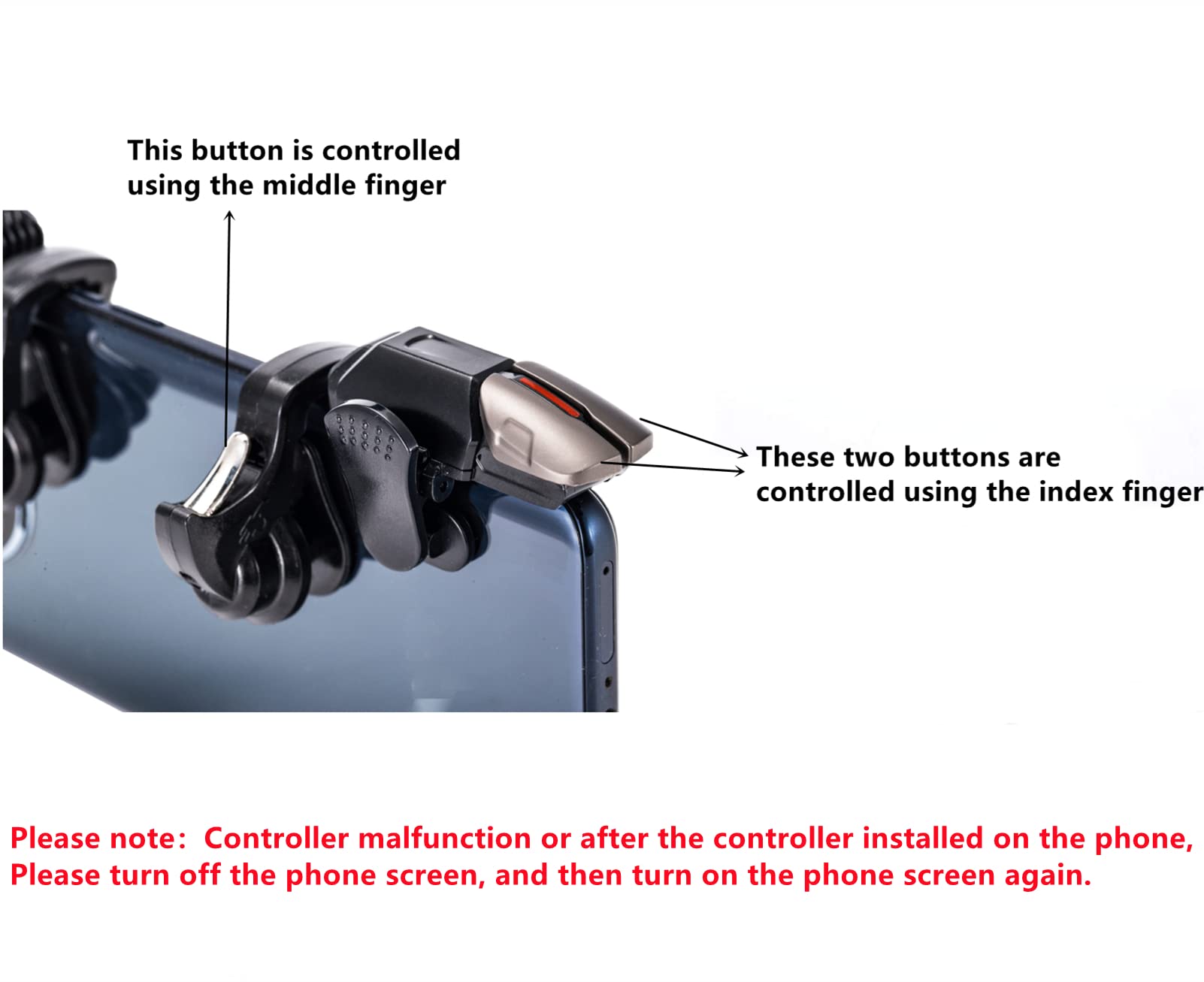 Mua 6 Trigger Mobile Game Controller for 6 Fingers Operation with Key ...