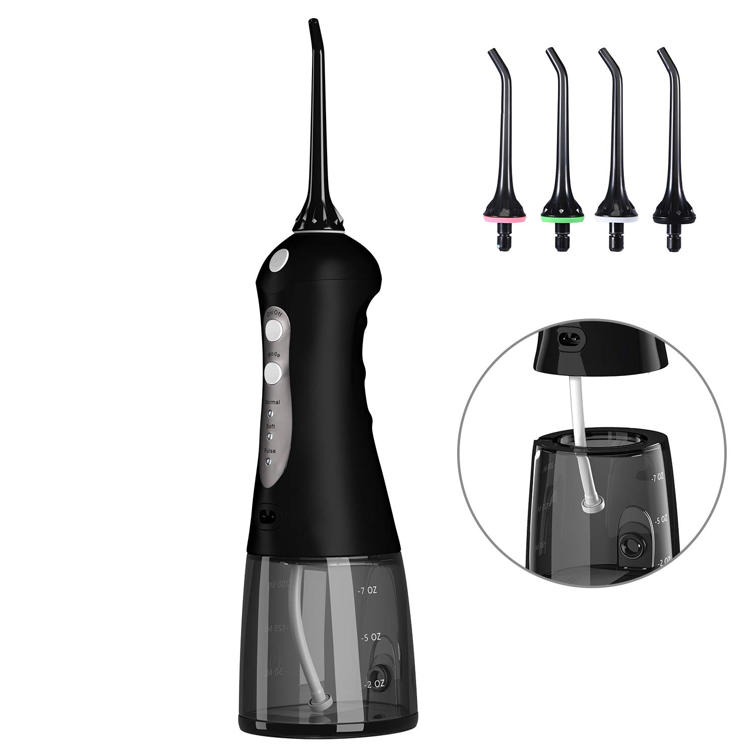 Water Flosser, Beautlinks Cordless Dental Oral Irrigator with 4 Jet Tips IPX7 Waterproof 3 Modes Professional Rechargeable Portable