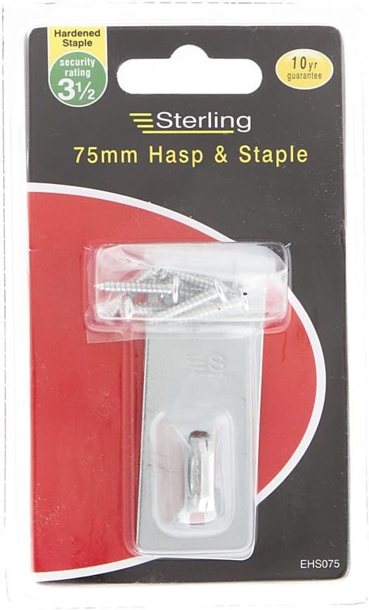 Sterling EHS075 75mm Hasp and Staple , Grey - Image 5