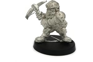 STONEHAVEN MINIATURES Stonehaven Dwarf Miner Miniature Figure (for 28mm Scale Table Top War Games) - Made in USA
