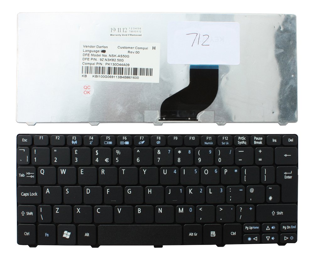 Amazon.com: Keyboards4Laptops UK Layout Replacement Laptop Keyboard