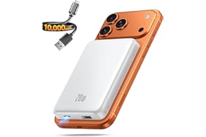 HAIARA Portable Charger for Magsafe Power Bank - 10000mAh Magnetic Phone Charger, USB-C 20W PD Fast Charging, Slim Wireless Battery Pack for iPhone 17/16/15/14/13/12 Series, for Travel Cruise Essentials