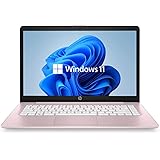 HP Newest 14" HD Laptop, Windows 11, Intel Celeron Dual-Core Processor Up to 2.60GHz, 4GB RAM, 64GB SSD, Webcam, Dale Pink(Re