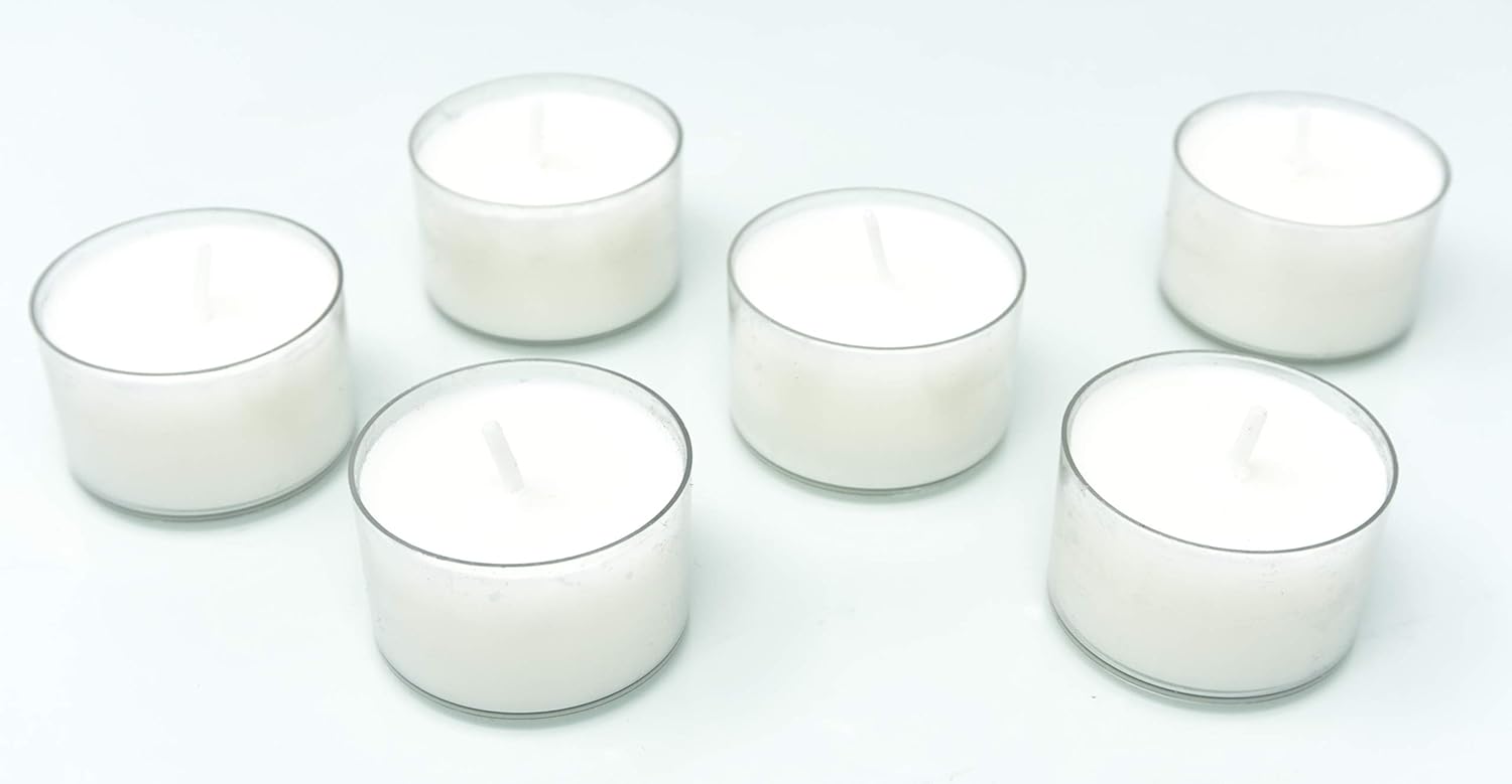 Pack of 75 Premium Natural Tealights, 7-Hour Burn Time Each Tea Light, 100% Rapeseed White Wax - Image 4