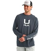 HUK Men's Icon Crew, Long-Sleeve Performance Fishing Shirt