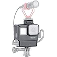 ULANZI V2 Multifunctional Vlogging Case w Cold Shoe Mount f Microphone LED Video Light,Wire Connectable Frame Housing Shell Mount Cage for Action Cam 13 12 11 9 8 7 6 5 Action Cam Video Vlog Setup