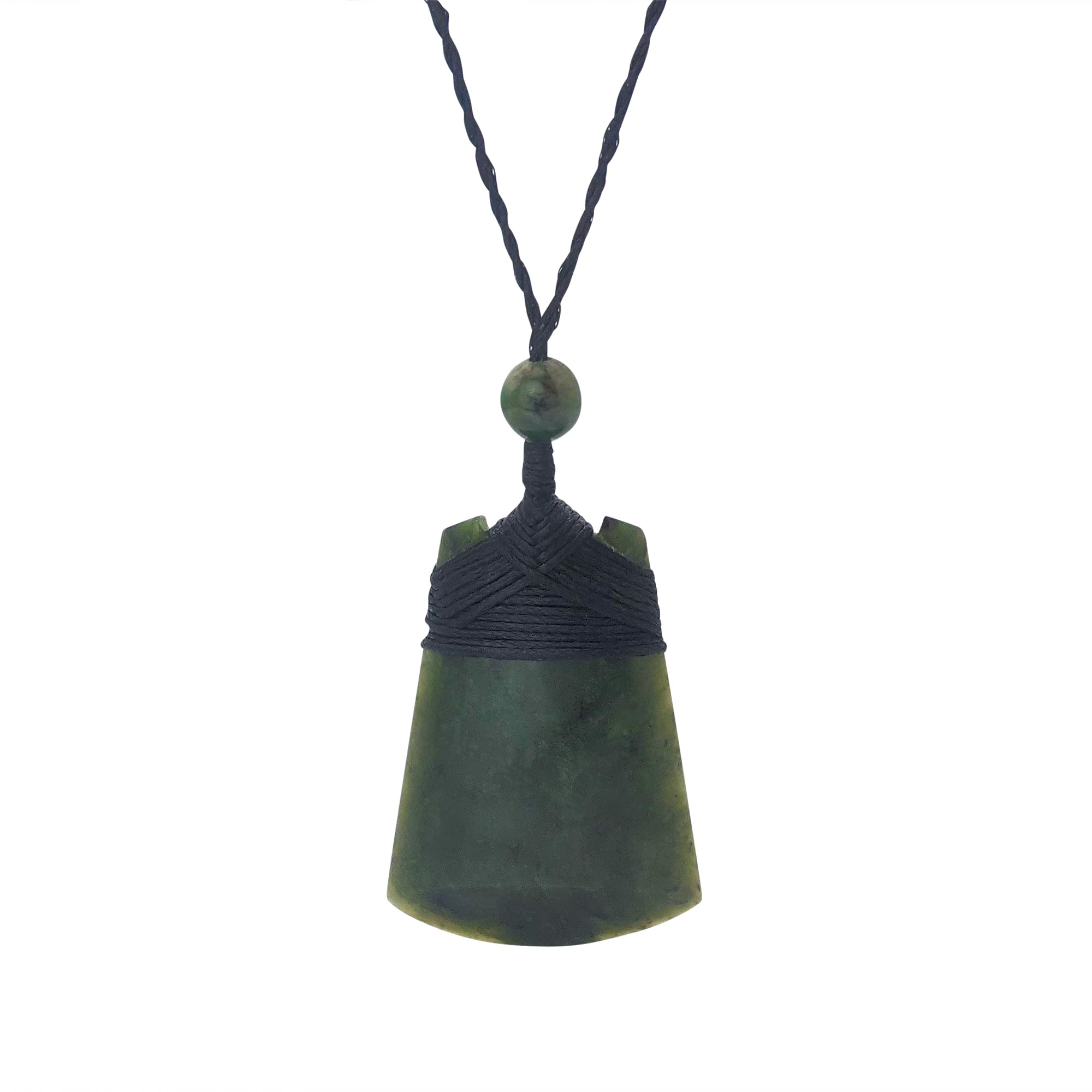 81stgeneration Nephrite Jade Toki Blade Pendant Necklace - Maori Style Cord Necklace for Men and Women - Natural Greenstone Jewellery - Smooth Hand-Carved Design - Green Gemstone Statement Jewellery