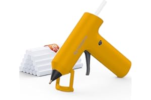 Tilswall Cordless Hot Glue Gun, Fast Preheating with 2000mAh Built-in Battery Hot Melt Glue Gun, 20 Premium Glue Sticks, Mini