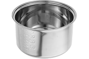 Cabilock Rice Cooker Liner Inner Pot Stainless Steel Rice Cooker Electric Replacement Inner Pot (1.6 L)
