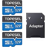 TOPESEL 32GB Micro SD Card, 3Pack Mini TF Card Micro SD Card SDHC UHS-I 32GB Memory Card, Ultra High Speed TF Card, C10, U1,