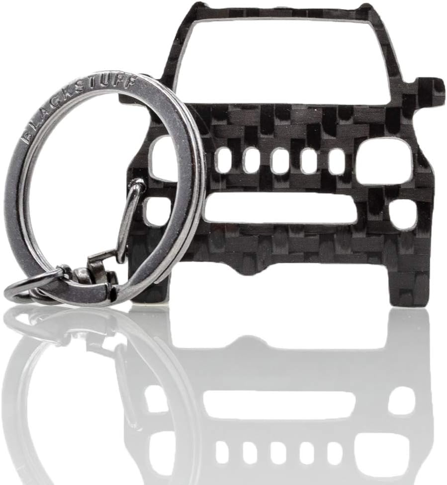 BlackStuff Carbon Fiber Keychain Keyring Ring Holder Compatible with Jimny 2012-2018 BS-950