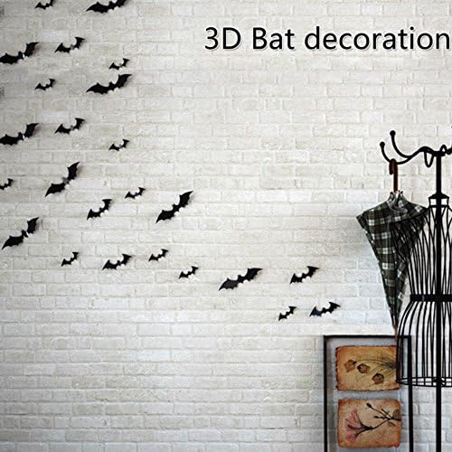 Creative 3d Wall Stickers Decal DIY PVC Halloween Home Window TV Backdop Decoration (Bat)
