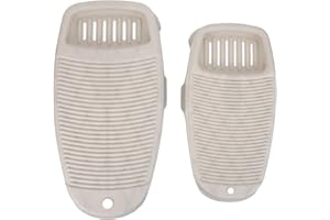 QUMIIRITY 2pcs Plastic Washboard Laundry Hand Washing Board Portable Scrubbing Pad for Household Clothes