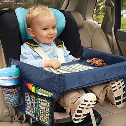 Kids Travel Tray Provides Arranged Access To Drawing, Foods and Activities for Many Hours On-The-Go (15X12X3 in.)