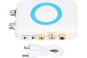 EVGATSAUTO HDM66 HDMI Modulator, HDMI Rf Modulator with Composite to Rf Coaxial Adapter, HD Support PAL/NTSC Format Output fo