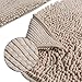 Sunnyglade Bathroom Contour Rugs Combo, Set of 2 Chenille Fabric Microfiber Soft Shaggy Non Slip 21