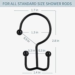 24 Pcs Shower Curtain Hooks, Goowin Shower Curtain