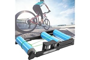 Adjustable Indoor Bike Rollers for 24-29 Mountain & 700c Road Bikes, Professional Folding Parabolic Trainers for Home Use, Sm