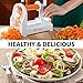 [New Edition] Spiralizer Vegetable Slicer and Zoodle Maker | Spiral Slicer with 4 Built-in Blades | Heavy Duty Veggie Spiral Noodle, Pasta, Zucchini Spaghetti Maker Low Carb, Paleo, Gluten-Free Meals
