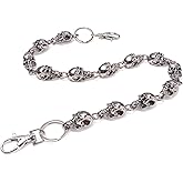 VOROBAWIN Wallet Chains for Men Women，Heavy Duty Pants Chain for Men，Biker Pocket key Chain (skull)
