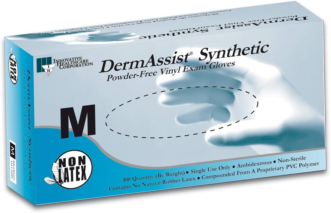 Innovative Healthcare Corporation 161300 Gloves, Exam, Large, Vinyl, Non-sterile, Pf, Smooth (Pack of 100)